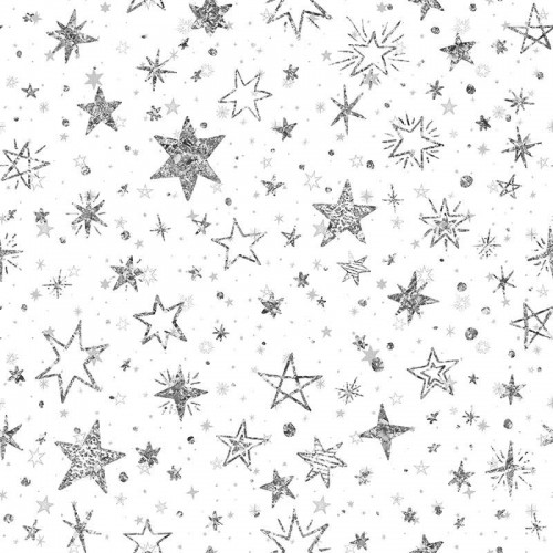 Srebrne gwiazdki na białym tle