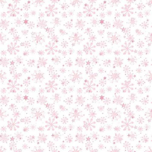Różowe płatki śniegu na białym tle