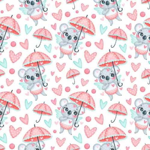Koale-amorki z parasolkami