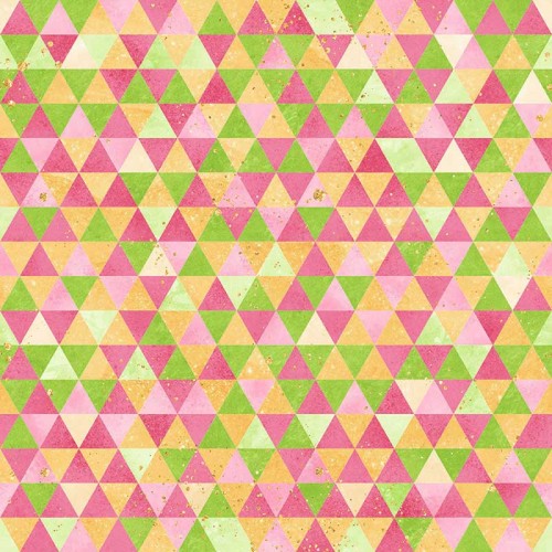 Różowe zielone i żółte trójkąty