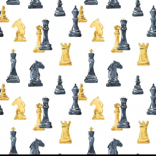Czarne i białe figury szachowe