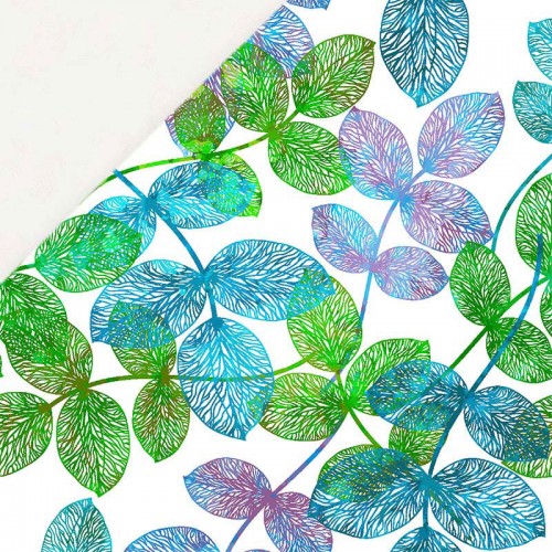 Magiczne liście niebiesko zielone