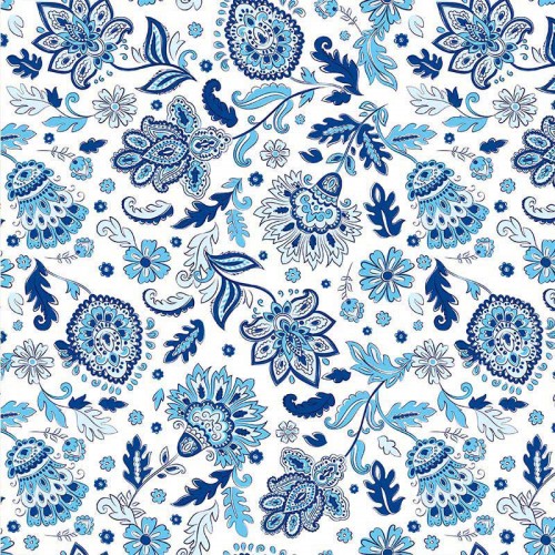 Wzór kaszubski z niebieskimi kwiatami