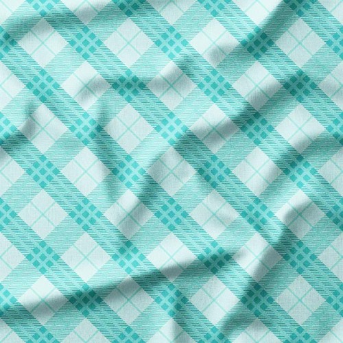 Turkusowo-błękitna krata