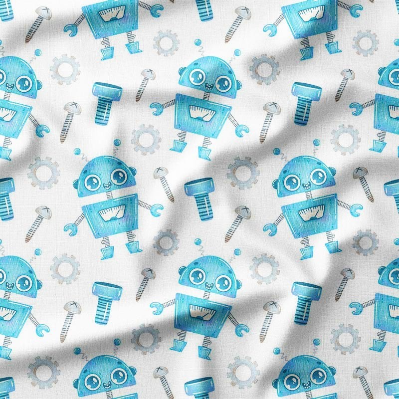 Niebieskie roboty i śruby
