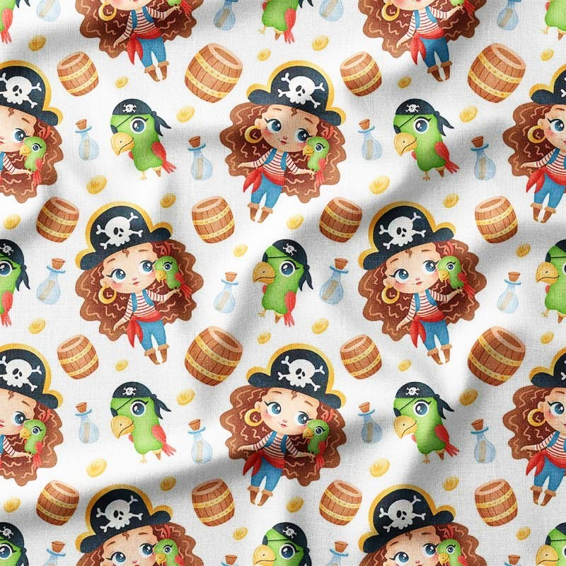 Piratki z papugami i beczkami