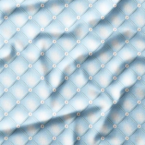 Pastelowo-niebieskie skórzane obicie