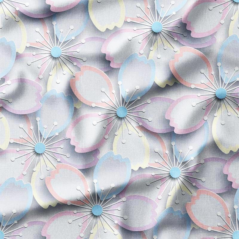 Kolorowe kwiaty 3D
