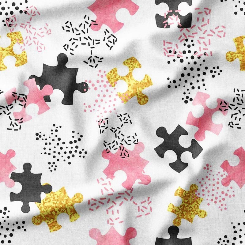 Puzzle różowo złote