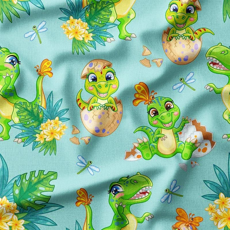 Zabawne dinozaury wyklute z jajek