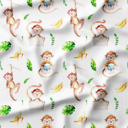 Zabawne małpki z bananami