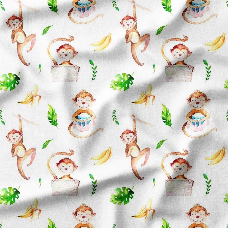 Zabawne małpki z bananami