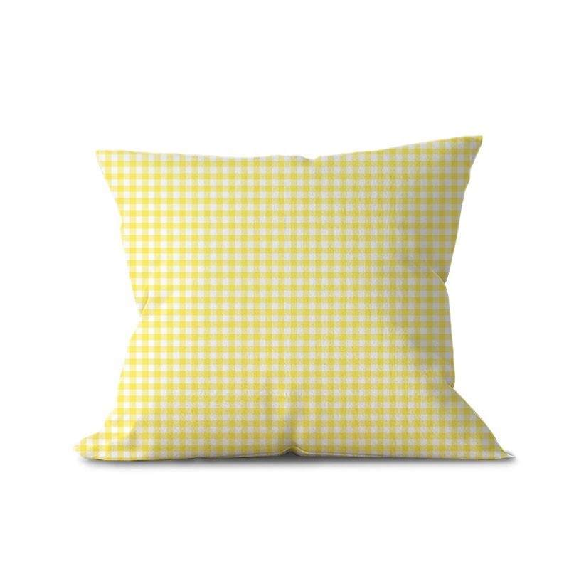 Pastelowa żółta kratka gingham