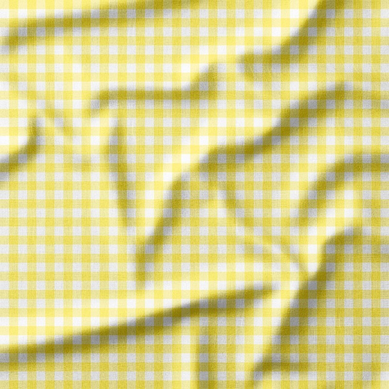 Pastelowa żółta kratka gingham