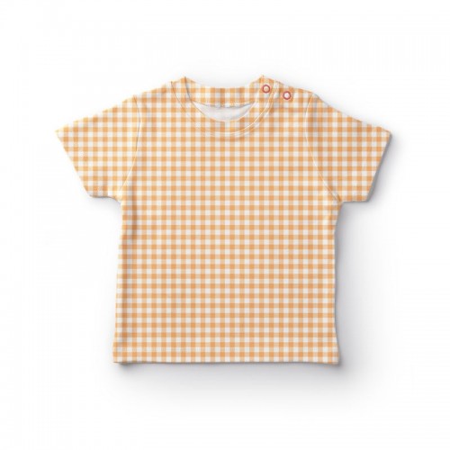 Pastelowa pomarańczowa kratka gingham