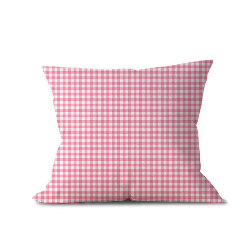 Pastelowa malinowa kratka gingham