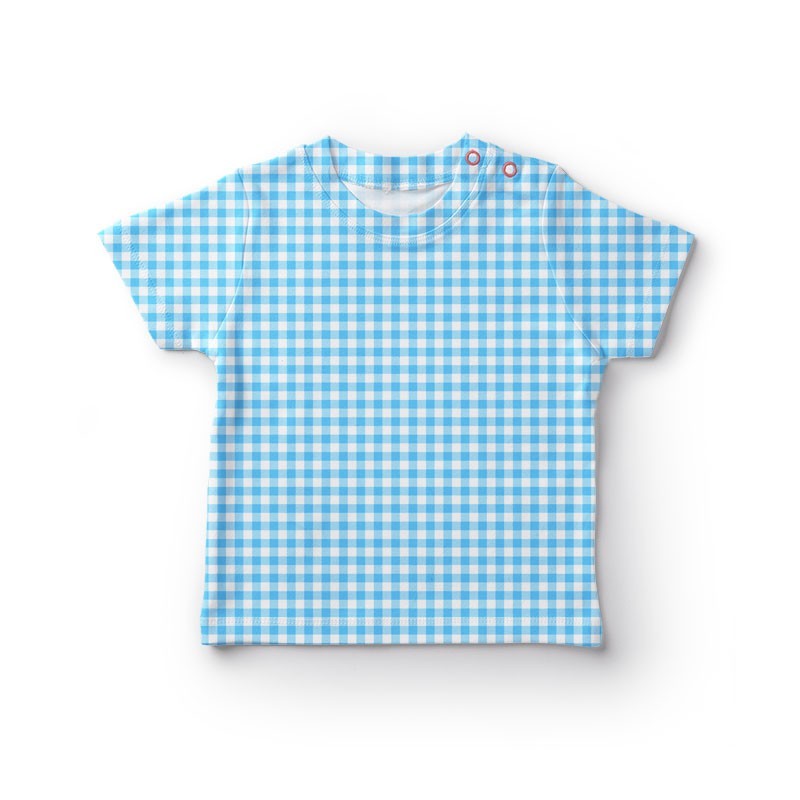 Pastelowa niebieska kratka gingham