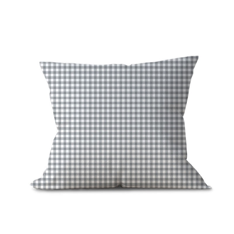Pastelowa ciemnoszara kratka gingham