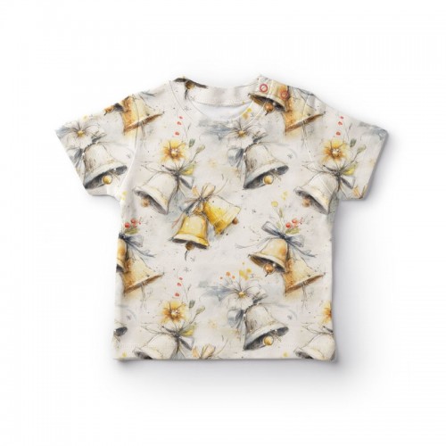 Szkicowane dzwonki z kokardami i kwiatami