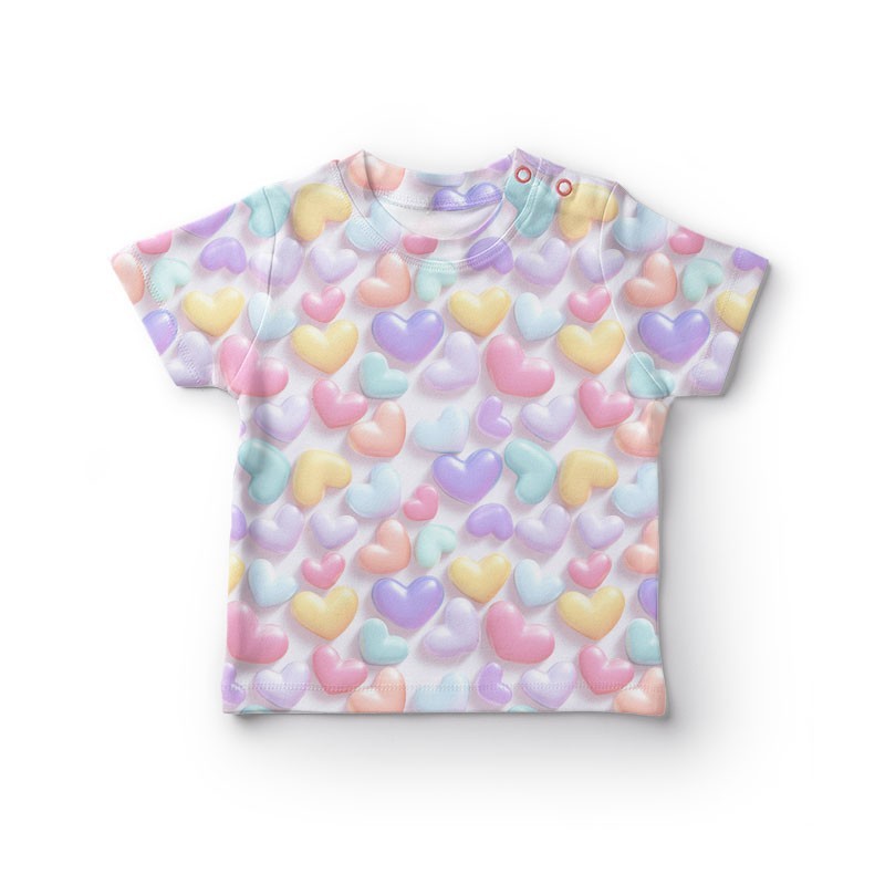 Cukierkowe serduszka 3D w pastelach