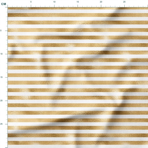 Bawełna satynowa Złote pasy – tkanina drukowana na metry