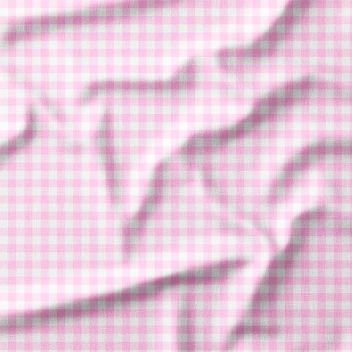 Bawełna satynowa Pastelowa jasnoróżowa kratka gingham – tkanina drukowana na metry