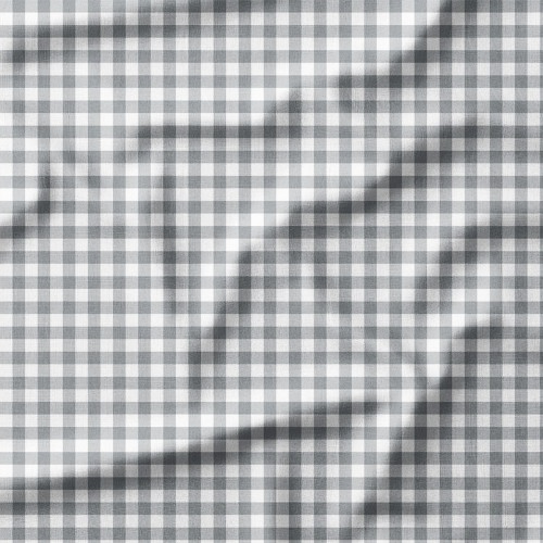 Bawełna satynowa Pastelowa ciemnoszara kratka gingham – tkanina drukowana na metry