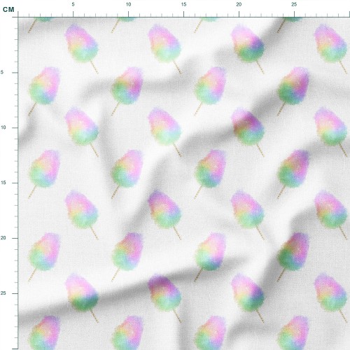 Tkanina bawełniana Pastelowa wata cukrowa na patyku – tkanina drukowana na metry