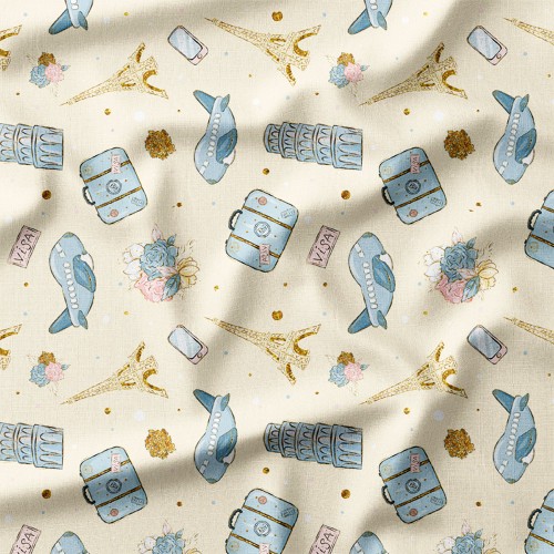 Tkanina bawełniana Samoloty