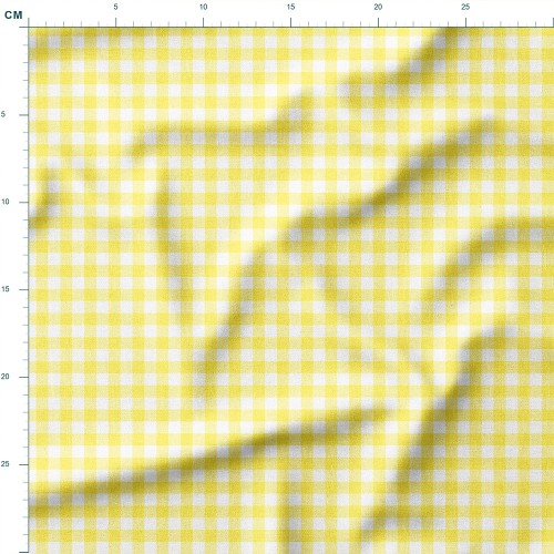 Tkanina bawełniana Pastelowa żółta kratka gingham – tkanina drukowana na metry