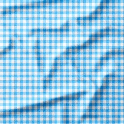 Tkanina bawełniana Pastelowa niebieska kratka gingham – tkanina drukowana na metry