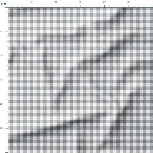 Tkanina bawełniana Pastelowa ciemnoszara kratka gingham – tkanina drukowana na metry