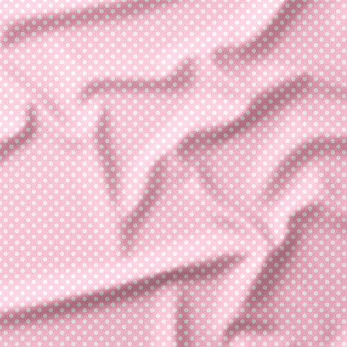 Drelich bawełniany Drobne białe groszki na pastelowym różowym tle – tkanina drukowana na metry
