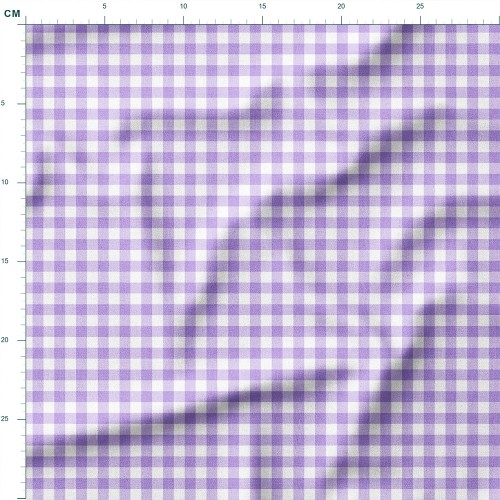 Drelich bawełniany Pastelowa fioletowa kratka gingham – tkanina drukowana na metry