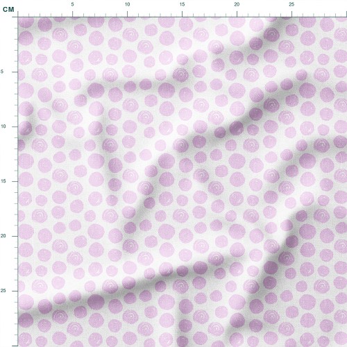 Tkanina Panama Różowe kropki rysowane odręcznie – tkanina drukowana na metry