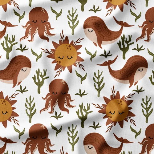 Śpiące wieloryby i ośmiornice wśród glonów – Panama z nadrukiem