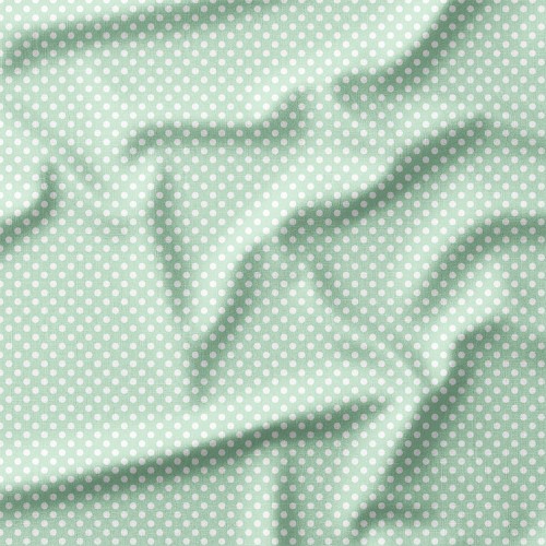 Tkanina Panama Drobne białe groszki na pastelowym szałwiowym tle – tkanina drukowana na metry
