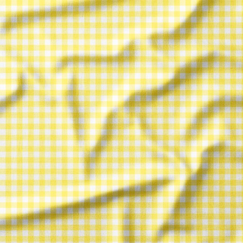 Tkanina Panama Pastelowa żółta kratka gingham – tkanina drukowana na metry