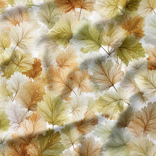 Tkanina Panama Jesienne liście klonu w akwareli na białym tle – tkanina drukowana na metry