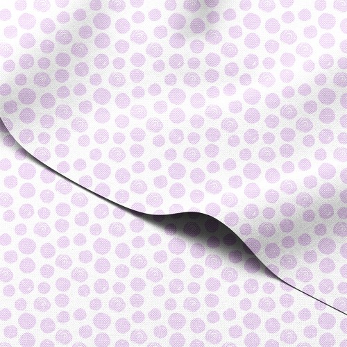 Tkanina wodoodporna Oxford Różowe kropki rysowane odręcznie – tkanina drukowana