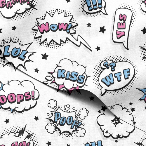 Tkanina wodoodporna Oxford Komiksowe dymki wow