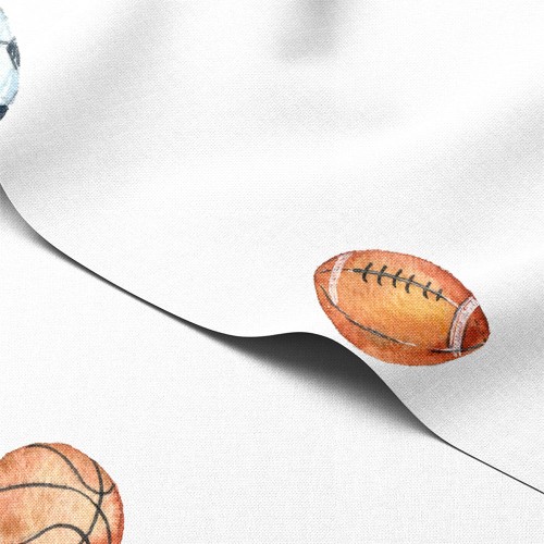 Tkanina wodoodporna Oxford Akwarelowe piłki sportowe – tkanina drukowana