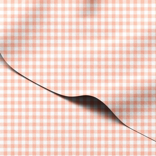 Tkanina wodoodporna Oxford Pastelowa brzoskwiniowa kratka gingham – tkanina drukowana