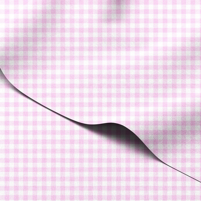 Tkanina wodoodporna Oxford Pastelowa jasnoróżowa kratka gingham – tkanina drukowana