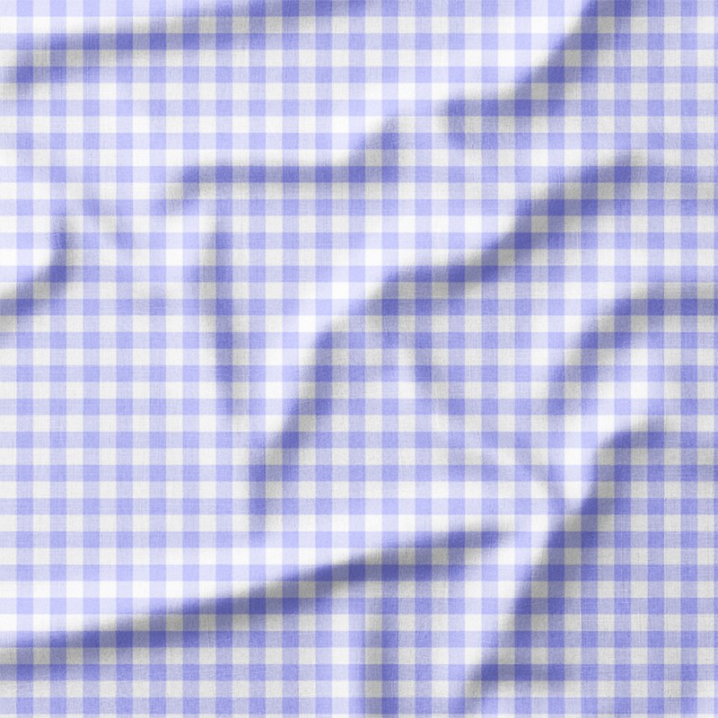 Pastelowa lawendowa kratka gingham – Oxford z nadrukiem