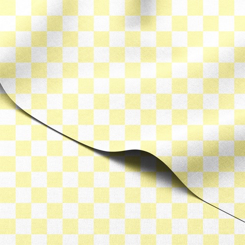 Tkanina wodoodporna Oxford Pastelowa żółta szachownica – tkanina drukowana