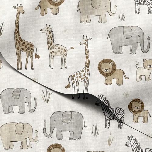 Tkanina wodoodporna Oxford Safari: żyrafy
