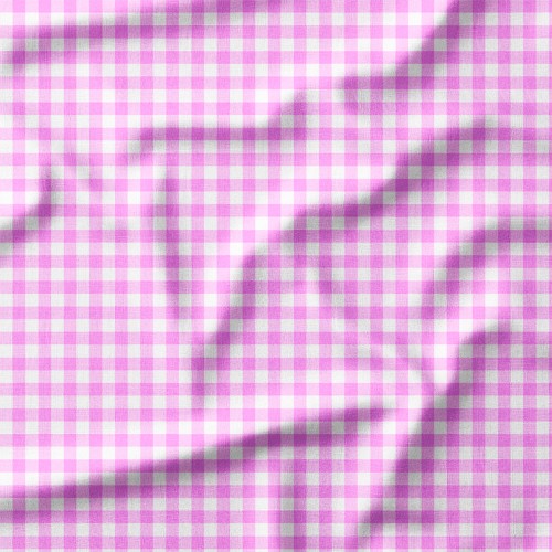 Tkanina lniana Pastelowa liliowa kratka gingham – tkanina drukowana na metry