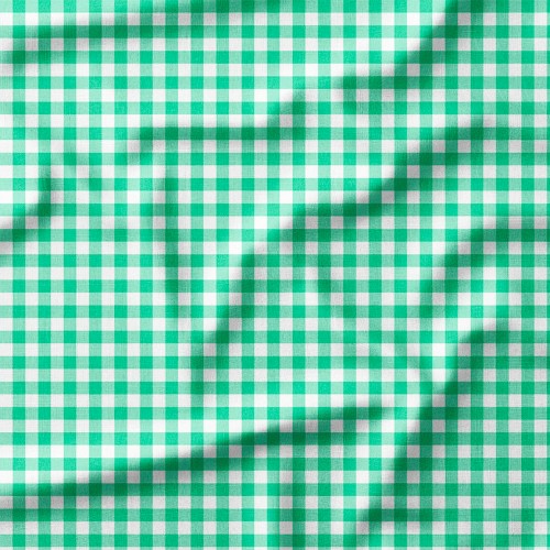 Tkanina lniana Pastelowa zielona kratka gingham – tkanina drukowana na metry