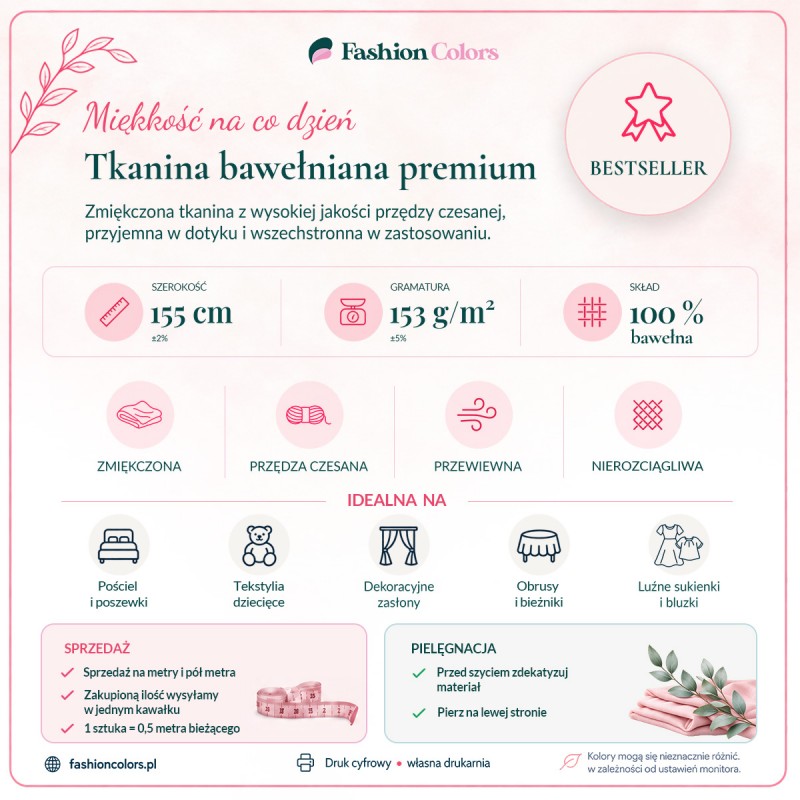 Śpiące jednorożce na tęczach wśród kwiatów – wizualizacja wzoru na poduszce